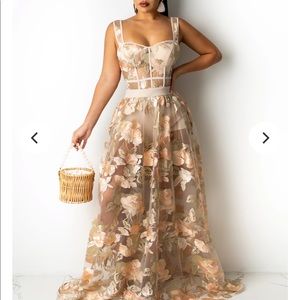 Beautiful garden maxi dress